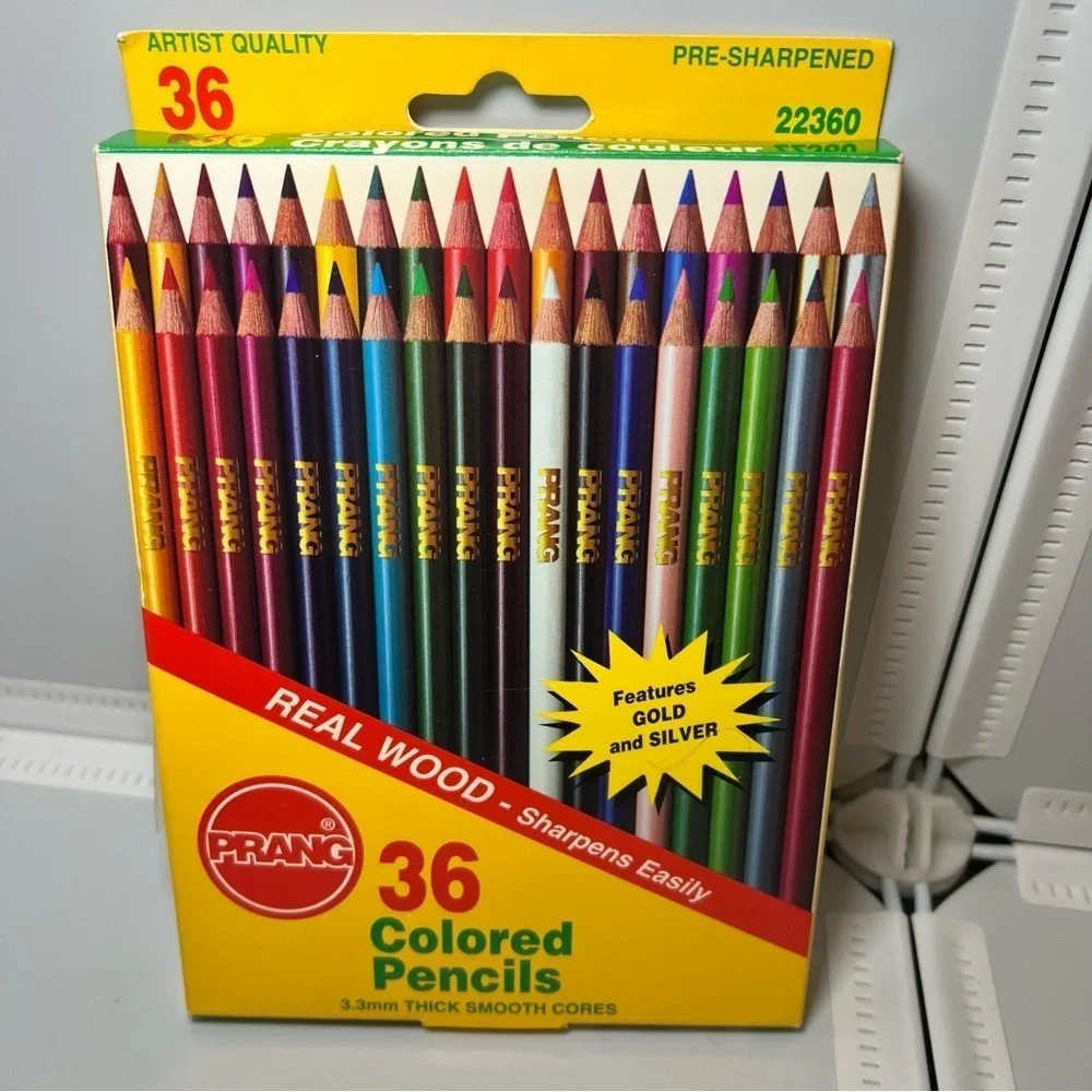 Vintage Prang Dixon Artists Quality 36 Pre Sharpened Colored Pencils Art Holiday